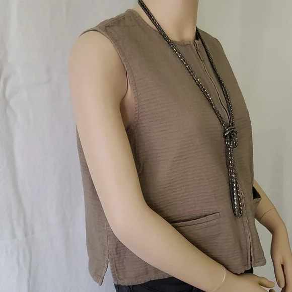 Eileen Fisher Zip Front Vest/Top - Picture 4 of 14